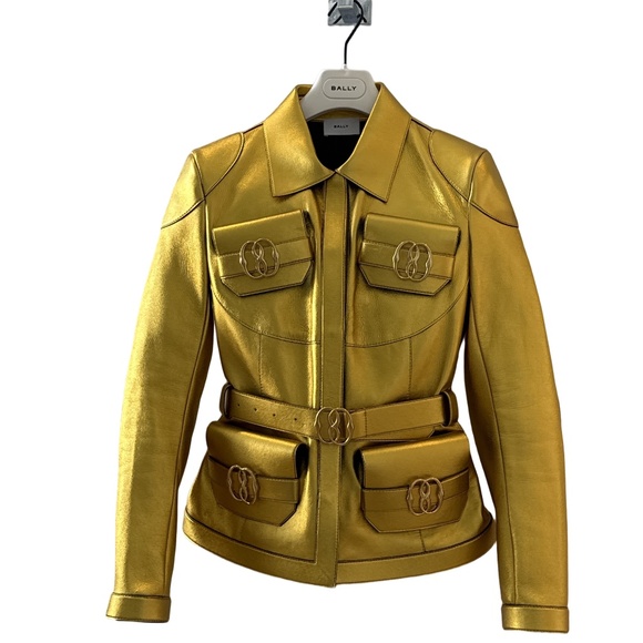 BALLY LEATHER JACKET RUNWAY  SS2023 SIZE 40 NEW WITH TAGS - Picture 2 of 8